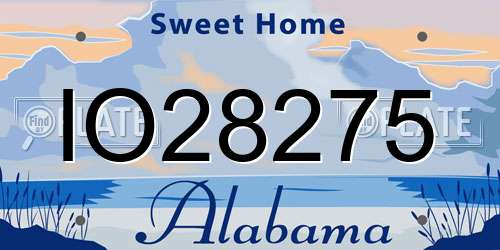 IO28275 Alabama License Plate