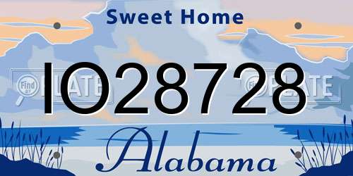 IO28728 Alabama License Plate