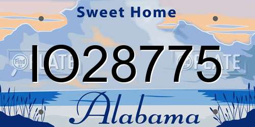 IO28775 Alabama License Plate