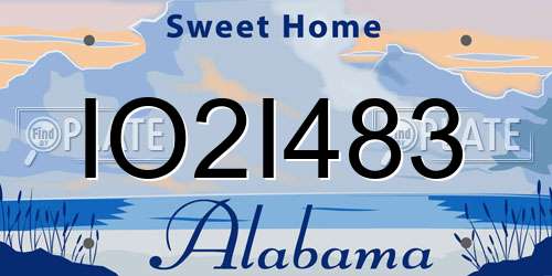IO2I483 Alabama License Plate