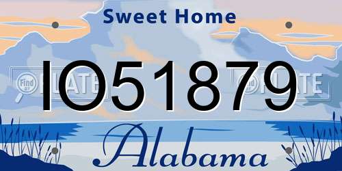 IO51879 Alabama License Plate