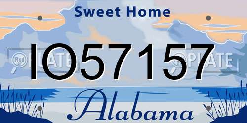 IO57157 Alabama License Plate