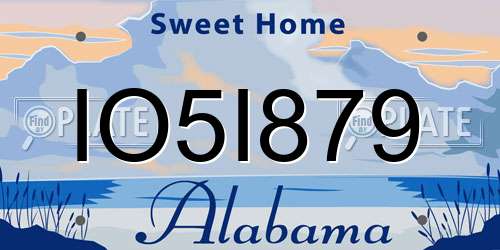 IO5I879 Alabama License Plate