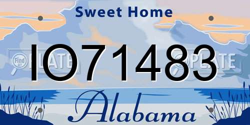 IO71483 Alabama License Plate