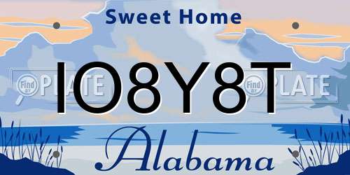 IO8Y8T Alabama License Plate