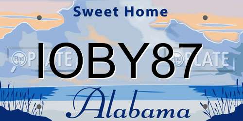 IOBY87 Alabama License Plate
