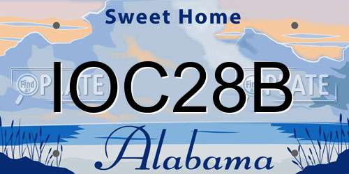 IOC28B Alabama License Plate