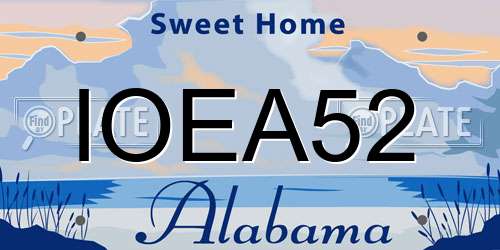 IOEA52 Alabama License Plate
