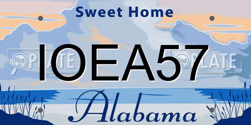 IOEA57 Alabama License Plate