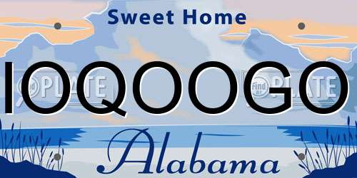 IOQOOGO Alabama License Plate