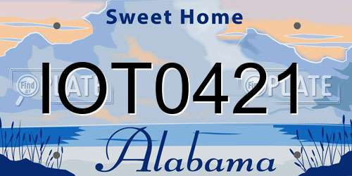 IOT0421 Alabama License Plate