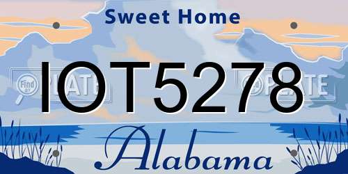 IOT5278 Alabama License Plate