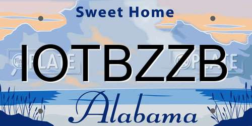 IOTBZZB Alabama License Plate