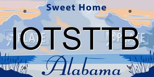 IOTSTTB Alabama License Plate