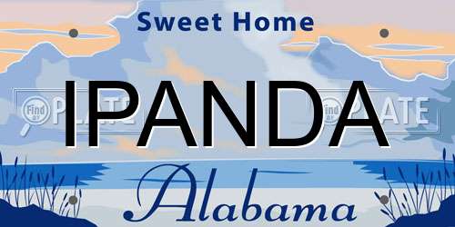 IPANDA Alabama License Plate