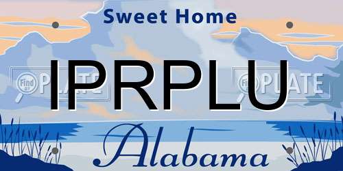 IPRPLU Alabama License Plate