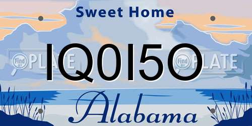 IQ0I5O Alabama License Plate