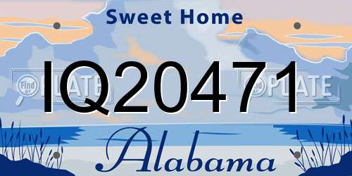 IQ20471 Alabama License Plate