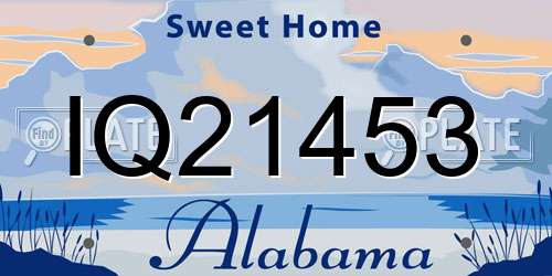 IQ21453 Alabama License Plate