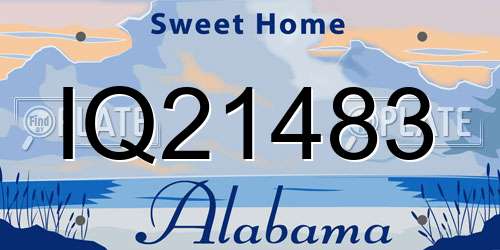 IQ21483 Alabama License Plate