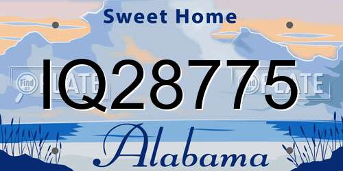 IQ28775 Alabama License Plate