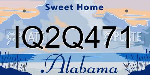 IQ2Q471 Alabama License Plate