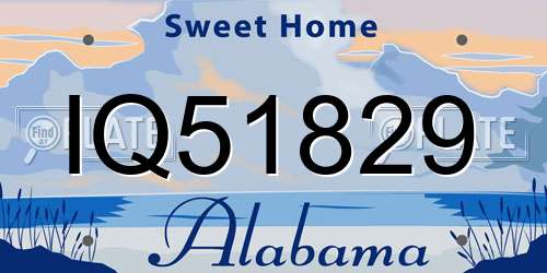 IQ51829 Alabama License Plate