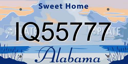 IQ55777 Alabama License Plate