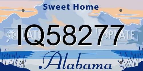 IQ58277 Alabama License Plate