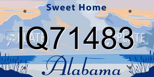 IQ71483 Alabama License Plate