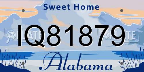 IQ81879 Alabama License Plate