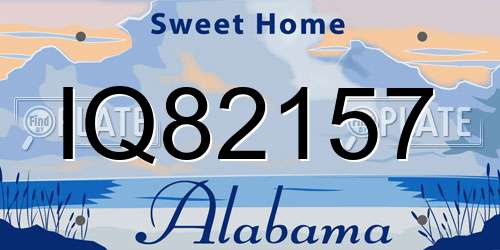 IQ82157 Alabama License Plate