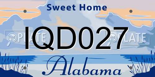 IQD027 Alabama License Plate