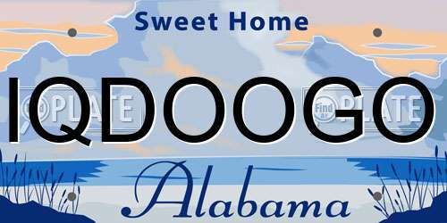 IQDOOGO Alabama License Plate
