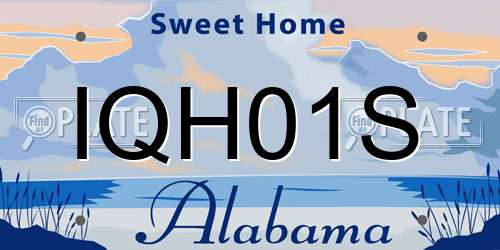 IQH01S Alabama License Plate