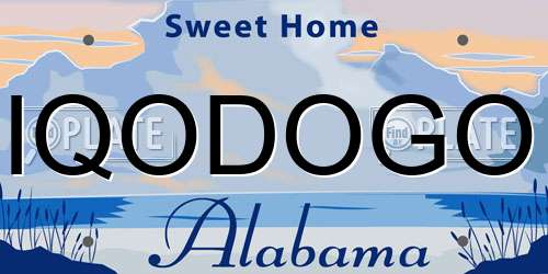 IQODOGO Alabama License Plate