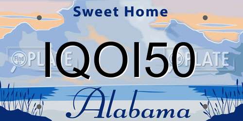 IQOI50 Alabama License Plate