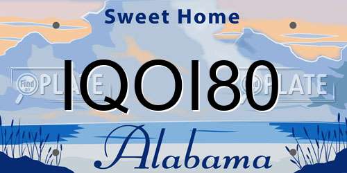 IQOI80 Alabama License Plate