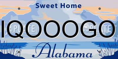 IQOOOGO Alabama License Plate