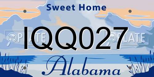 IQQ027 Alabama License Plate