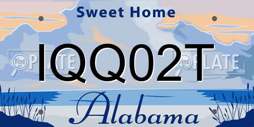 IQQ02T Alabama License Plate