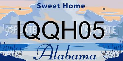 IQQH05 Alabama License Plate