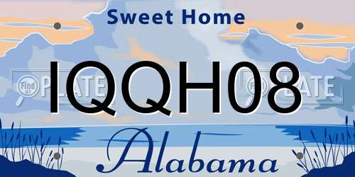 IQQH08 Alabama License Plate
