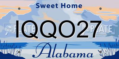 IQQO27 Alabama License Plate