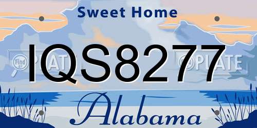 IQS8277 Alabama License Plate