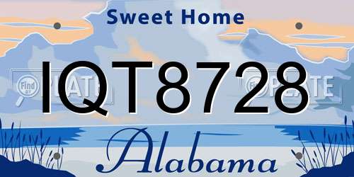 IQT8728 Alabama License Plate