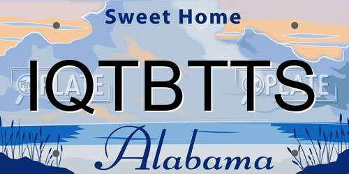 IQTBTTS Alabama License Plate