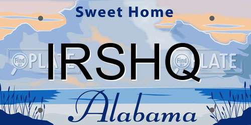 IRSHQ Alabama License Plate