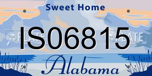 IS06815 Alabama License Plate