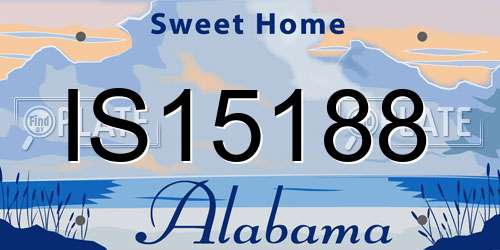 IS15188 Alabama License Plate